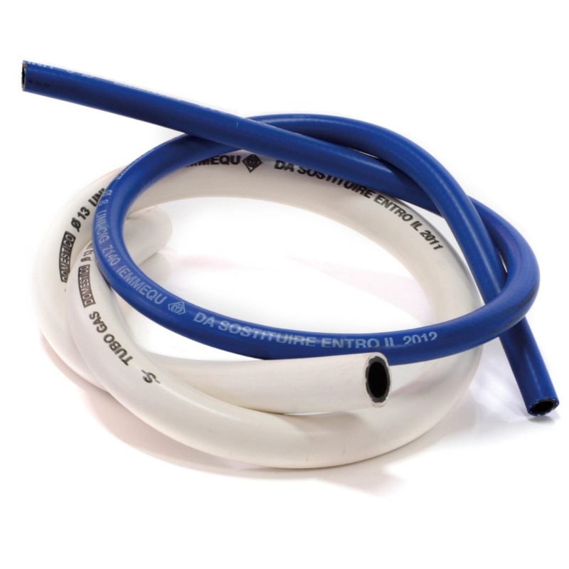 Tubo Gomma - per Gas Liquefatti e Metano - Ø  8x13 mm - Azzurro Resistenza da -20°C a +90°C - UNI-CIG 7140/72 IMQ