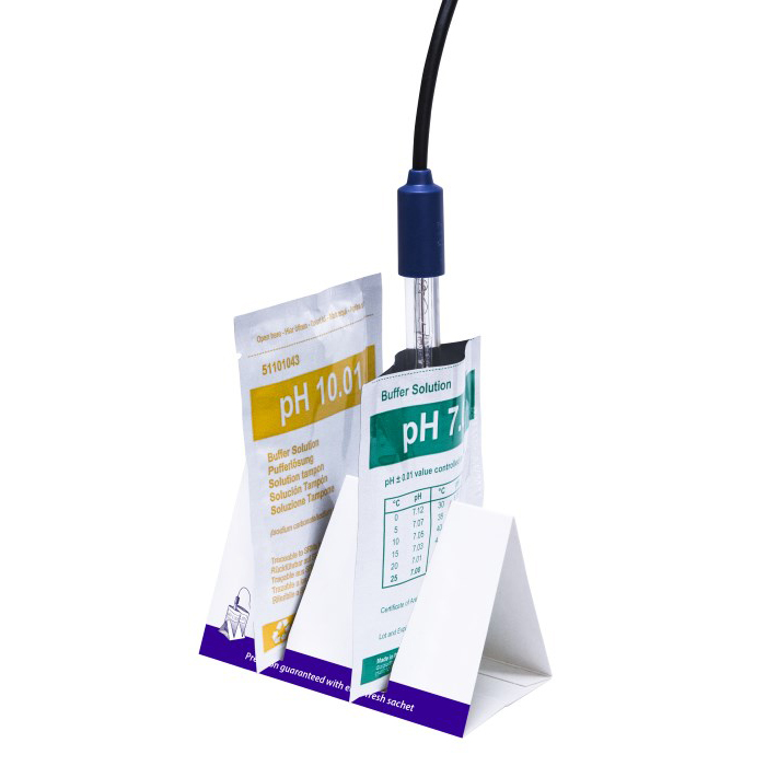 Soluzione Tampone in Bustine - pH  4,01 ± 0,01/25°C - XS - ml 25 - pz 20 Colore Rossa - in Bustine Monouso - con Certificato di Analisi
